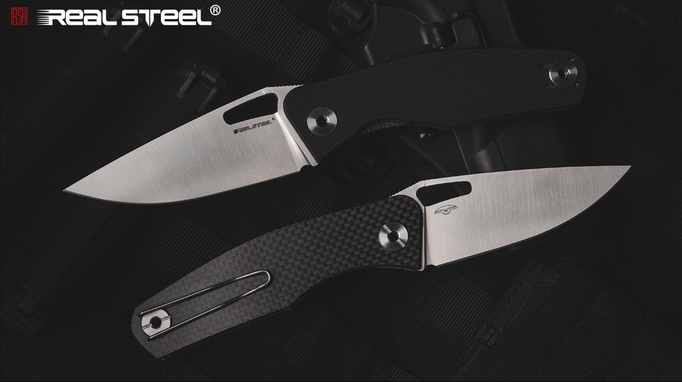 Real Steel Knives The Terra Linerlock Black RS7451 or Carbon Fibre RS7454