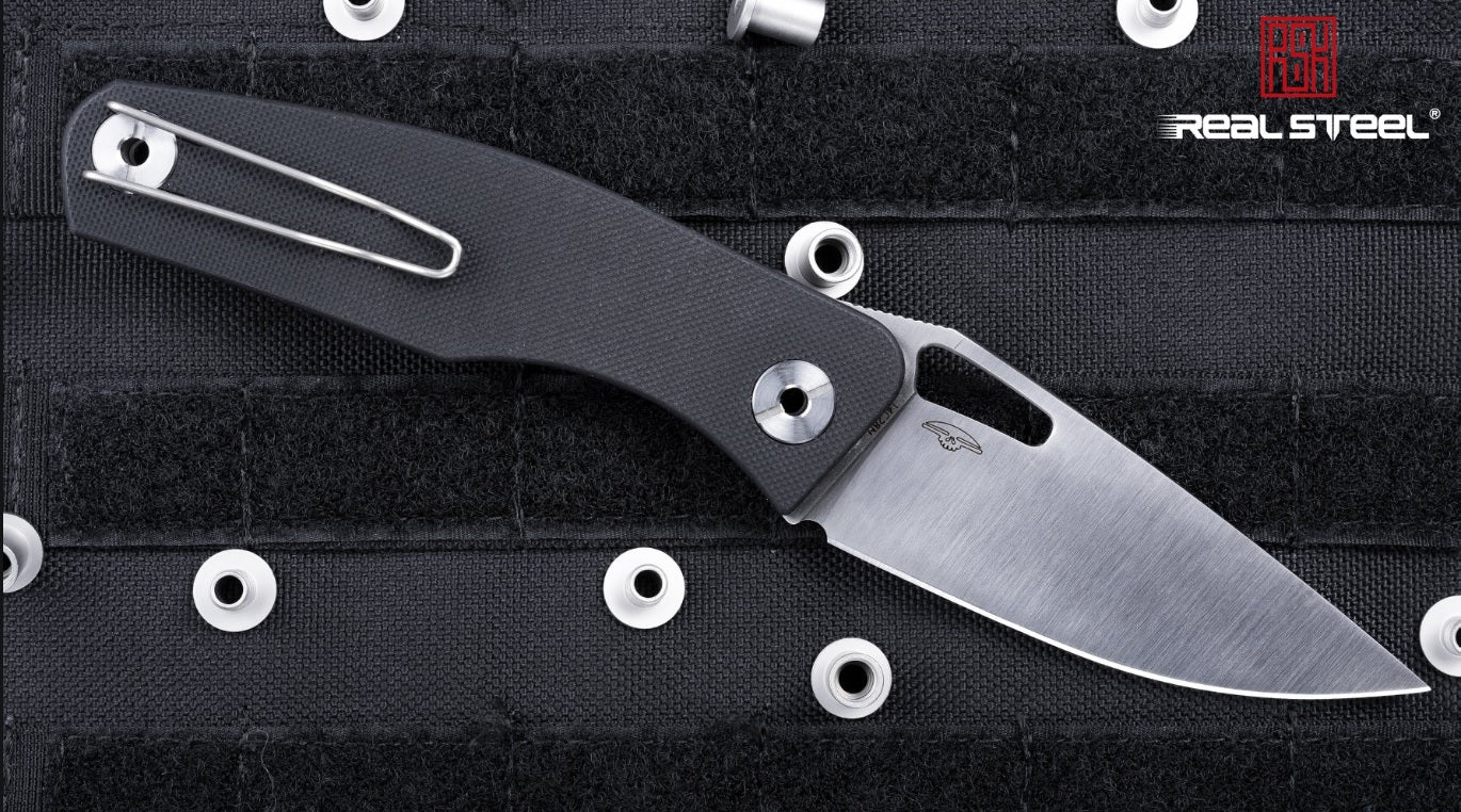 Real Steel Knives The Terra Linerlock Black RS7451 or Carbon Fibre RS7454