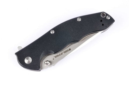 Real Steel T101 Thor Liner Lock Knife Black G-10 (3.75" Stonewash) RS7521