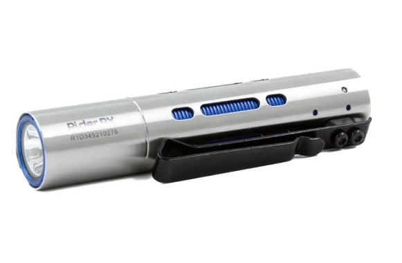 Rider RX EDC AA Flashlight in silver.