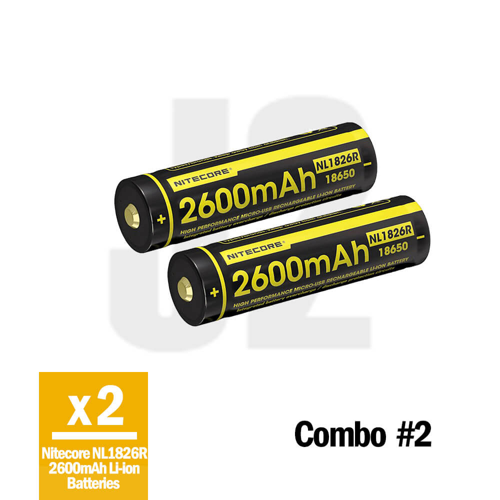 Nitecore NL1826R Micro USB Rechargeable Li-ion Battery 2600 mAh