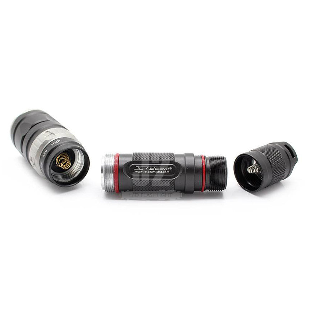 JETBeam RRT-2 LED Flashlight + Nitecore Micro-USB 2600mAh 18650 Rechargeable Battery