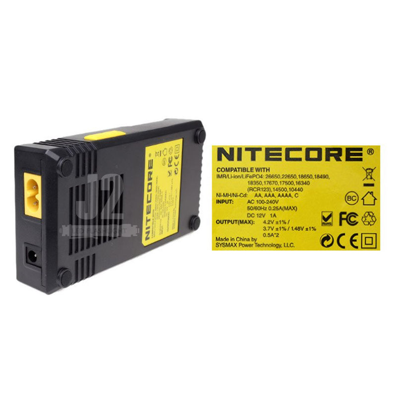 Nitecore D2 Charger + 2 Nitecore  RCR123A Batteries Combo
