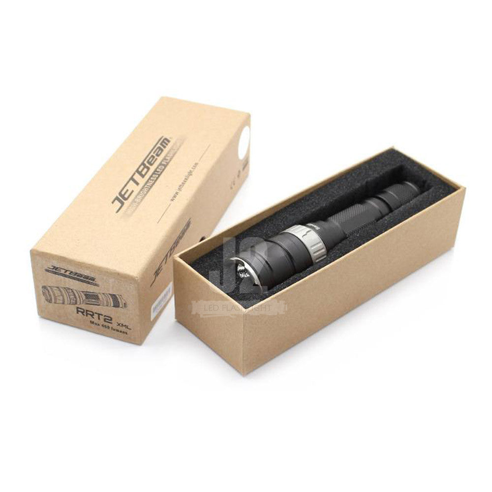 JETBeam RRT-2 LED Flashlight + Nitecore Micro-USB 2600mAh 18650 Rechargeable Battery