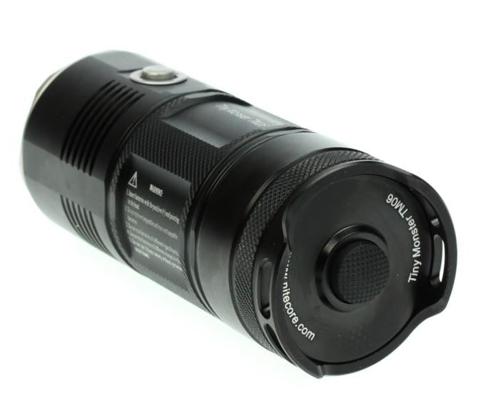 Nitecore TM06 Tactical LED Flashlight with 4 x Nitecore NL1823 2300 mAh 18650 lithium batteries