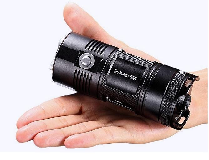 Nitecore TM06 Tactical LED Flashlight with 4 x Nitecore NL1823 2300 mAh 18650 lithium batteries