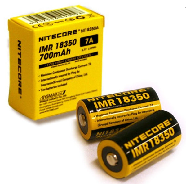 Nitecore IMR 18350 Li-Mn Battery (700mAh) x 2