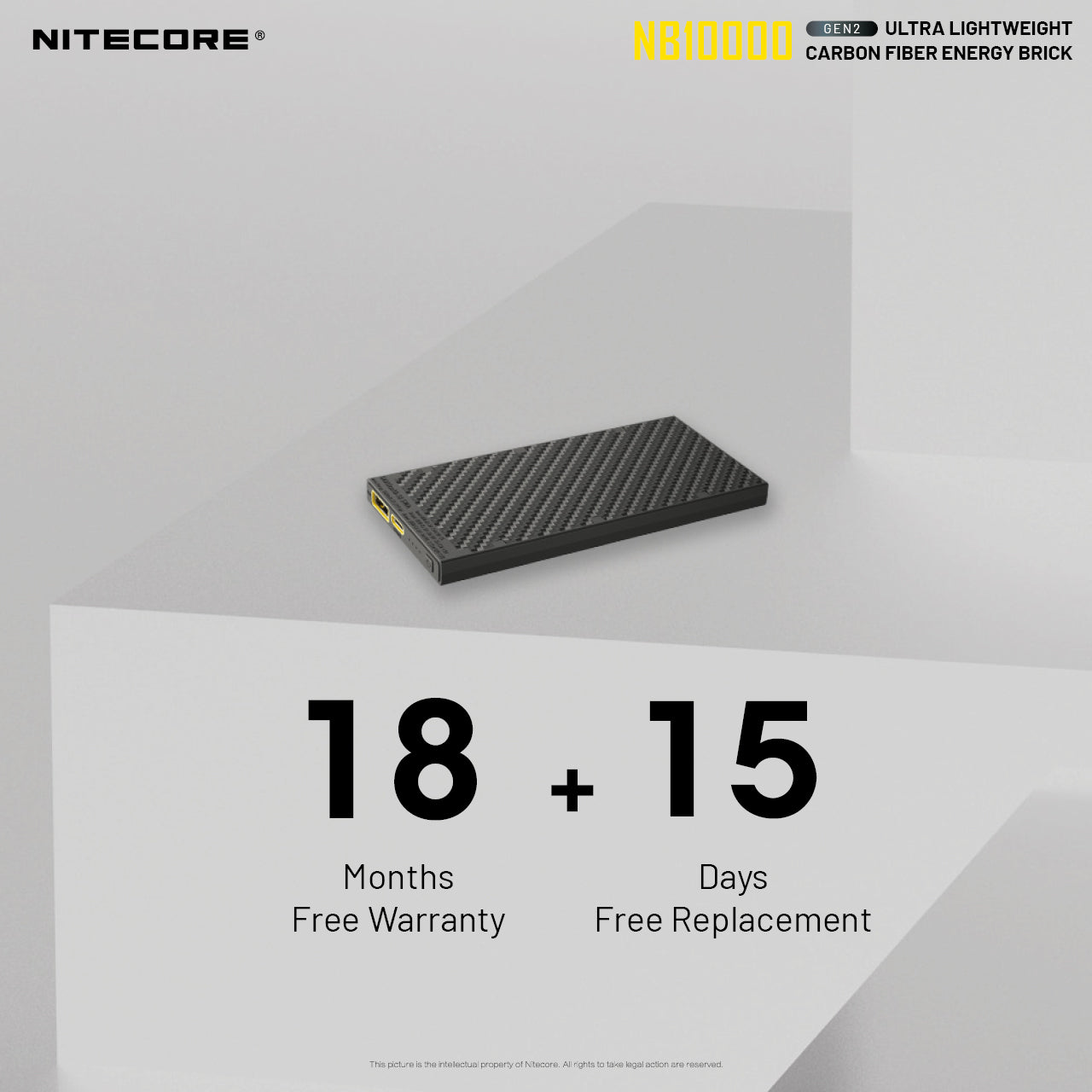 Nitecore GEN2 NB10000 ultralight weight carbon