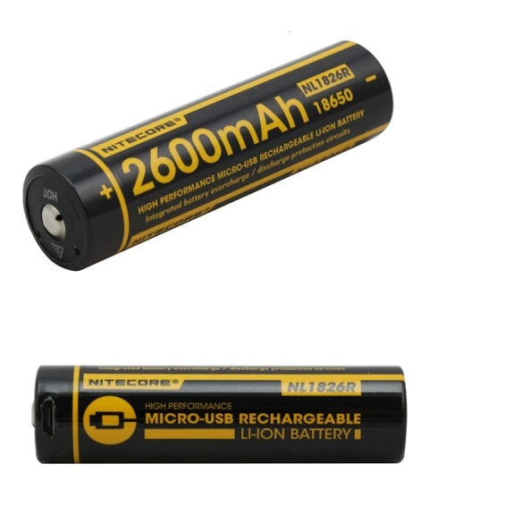 Nitecore NL1826R Micro USB Rechargeable Li-ion Battery 2600 mAh