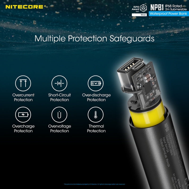 Nitecore NPB1 has multiple protection safeguards.