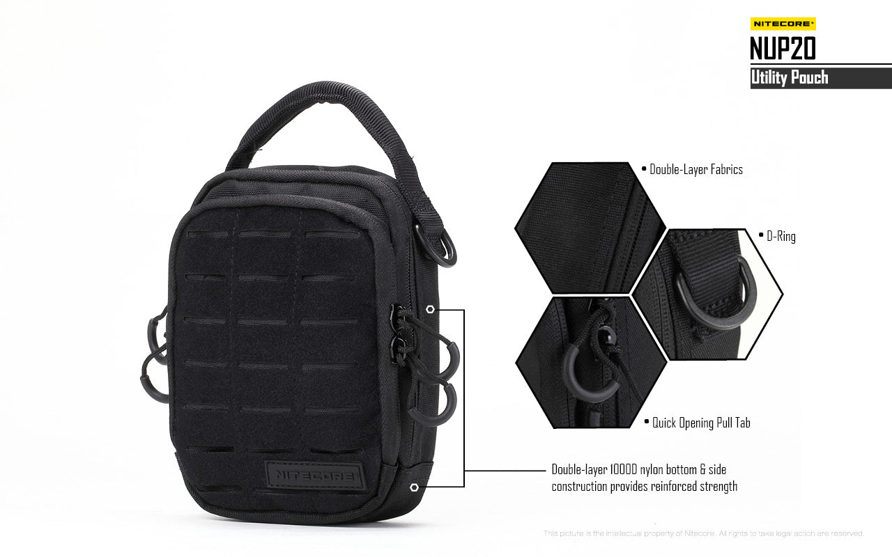 Nitecore NUP20 Utility Pouch with double layer fabrics.