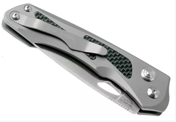 Real Steel Knives 2017 Griffin Titanium handle Carbon fibre RS9311