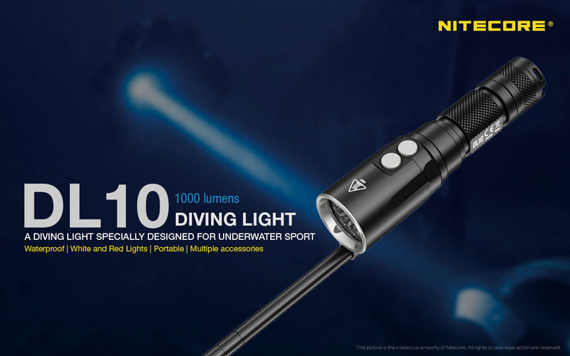 Nitecore DL10 - Nitecore DL10 and Acebeam D20 Diving Light Showcase