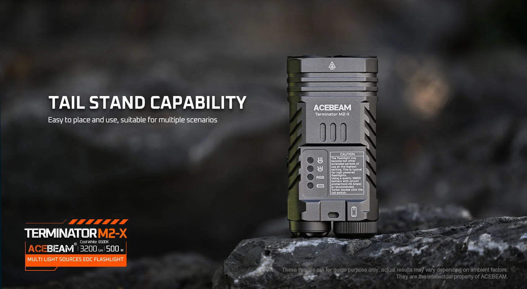 Acebeam Terminator M2-X with tail stand capability.