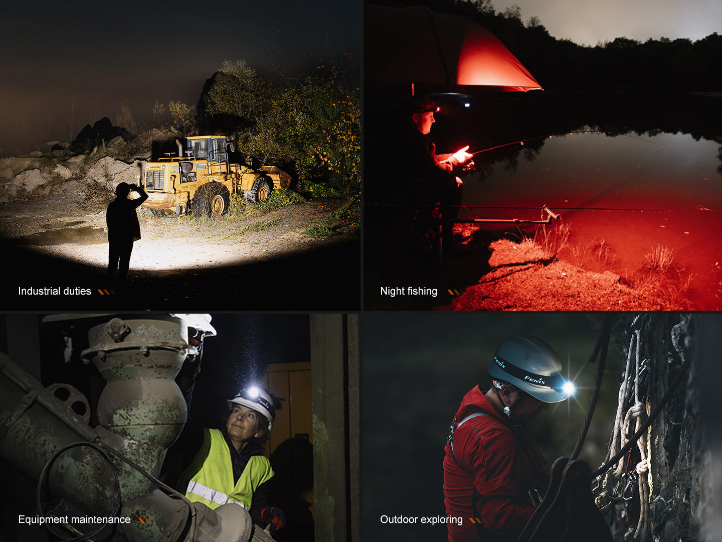 Fenix HL45 Multipurpose Focusable  Induction Headlamp for industrial duties, night fishing, equipment maintenance, and outdoor exploring.