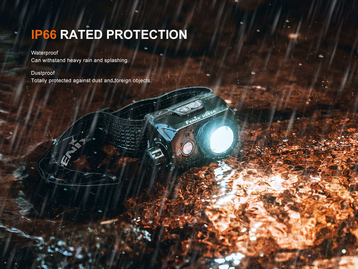 Fenix HL45 Multipurpose Focusable  Induction Headlamp with ip66 rated protection.