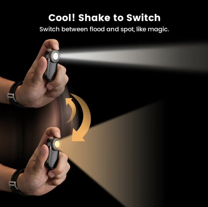 LOOP GEAR LOOPDOT-Pixel Display EDC Flashlight With Fidget Dial - Shake to switch between flood and spot.