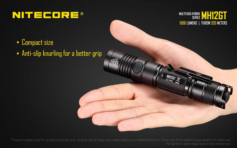 Nitecore MH12GT 1000 Lumen Long Throw USB Rechargeable led flashlight