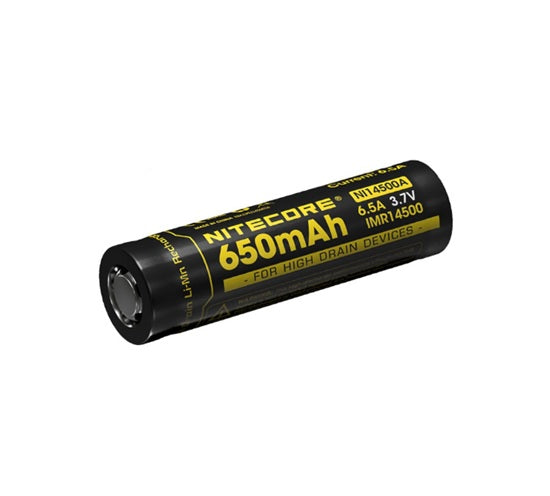 Nitecore NI14500A ( IMR14500 ) 6.5A 3.7V for high drain devices lithium battery