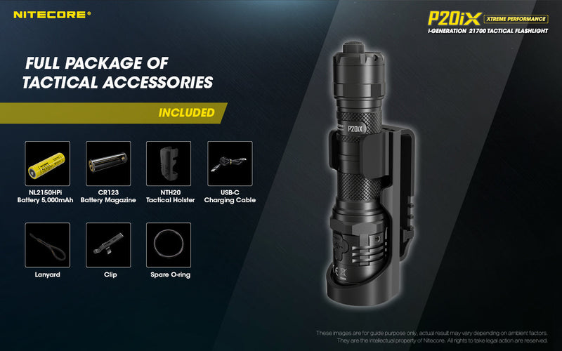 Nitecore  P20iX Extreme Performance i Generation21700 Tactical Flashlight with 4000 lumens  with full packages of tactical accessories.