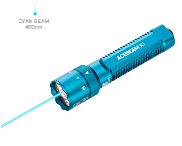Acebeam K1 EDC Flashlight - Triple Light Source with Cyan 488nm Beam