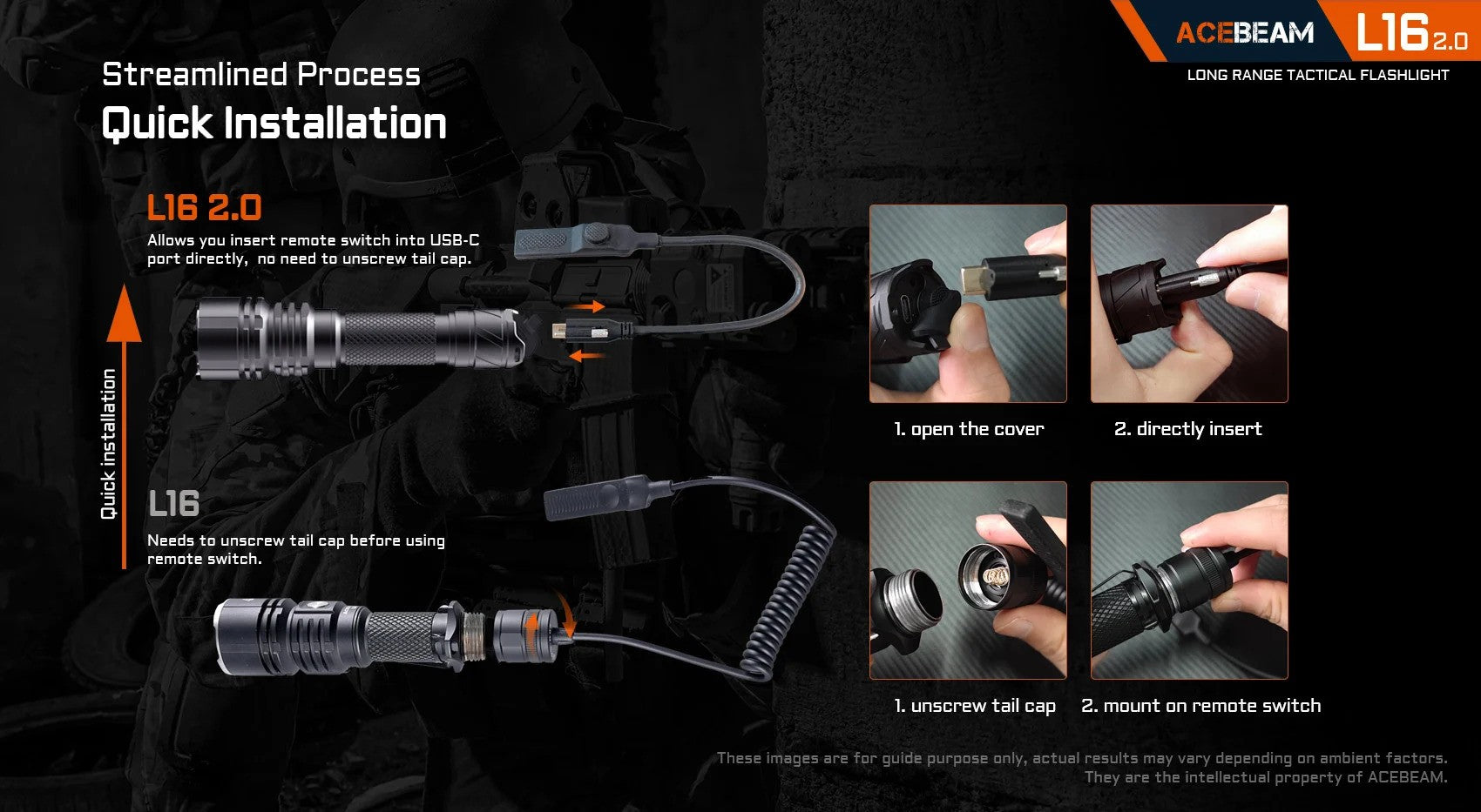 Acebeam L16 2.0 Tactical LED Flashlight