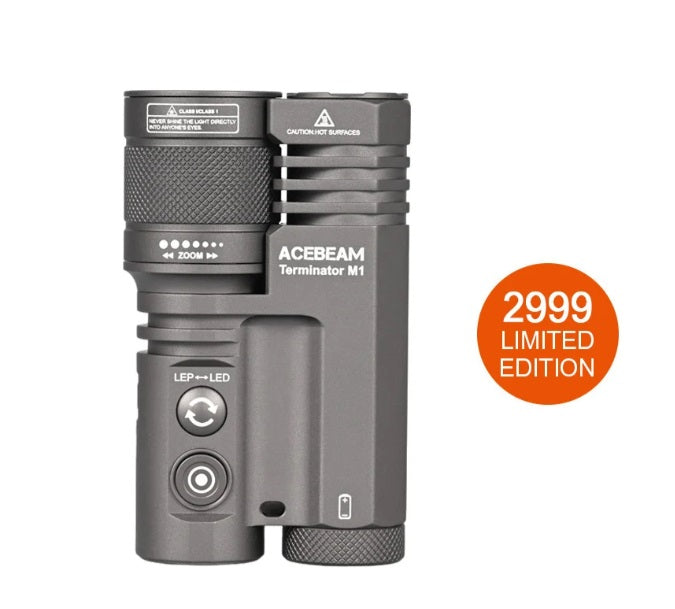 Acebeam Terminator M1 Dual LEP and LED Zoomable Rechargeable Flashlight