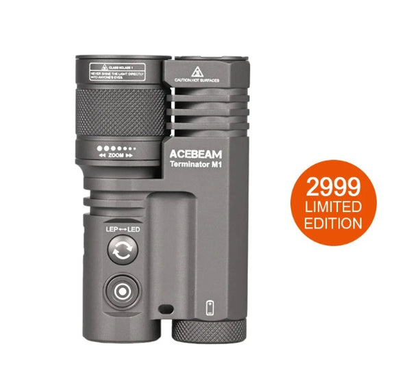 Acebeam Terminator M1 Dual LEP and LED Zoomable Rechargeable Flashlight