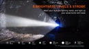 Acebeam P20 Ultra-Throw Flashlight with 1280 meter Long-Range Beam 6 brightness levels & strobe.