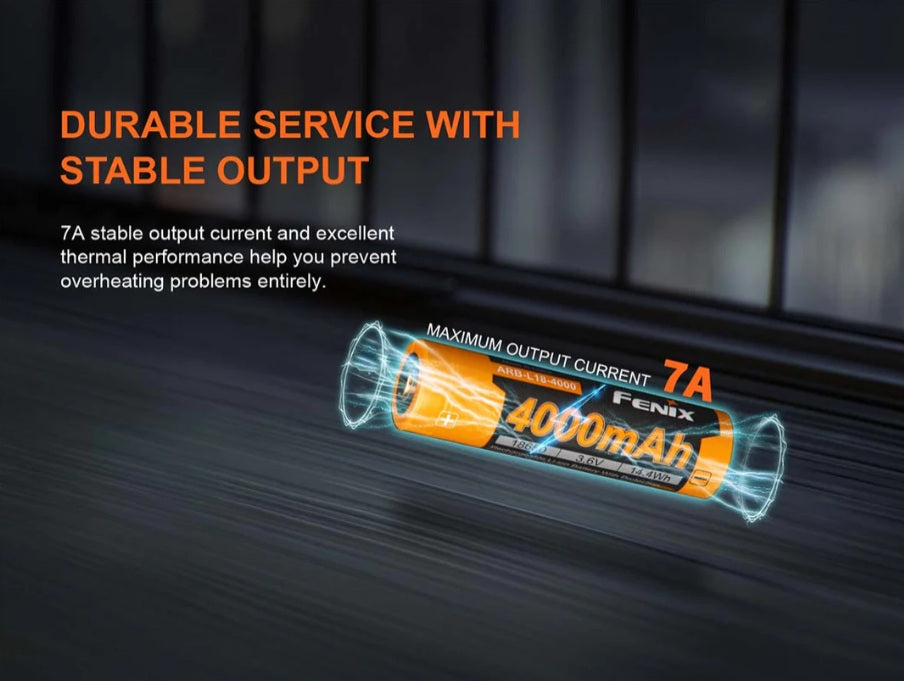 Fenix ARB-L18-4000 Rechargeable Battery with durable service with stable output.