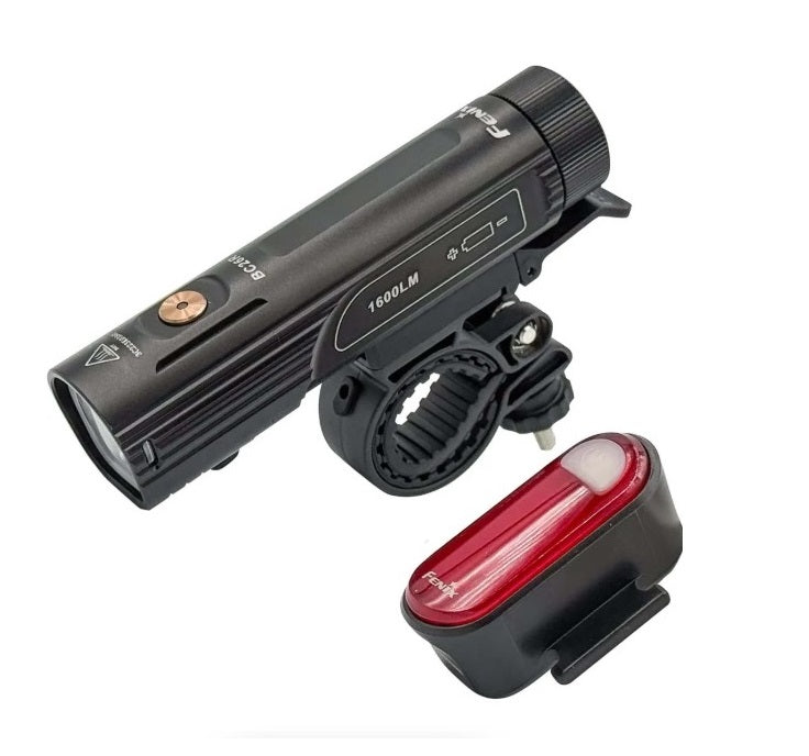 Fenix BC26R Ultra Bright Rechargeable Bicycle Light with Fenix BC05 V2.0 Rear light