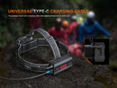 Fenix HP35R Rechargeable Headlamp – 4000 Lumen Spotlight & Floodlight with universal types -C charging cable.