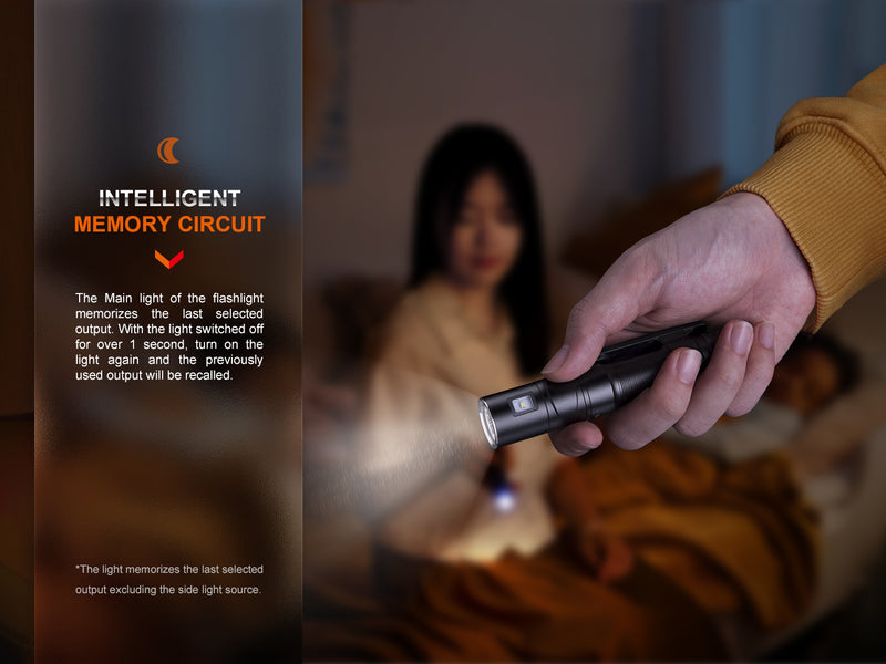 Fenix ld12R Dual Light Sources Multipurpose Portable Flashlight with intelligent memory circuit.