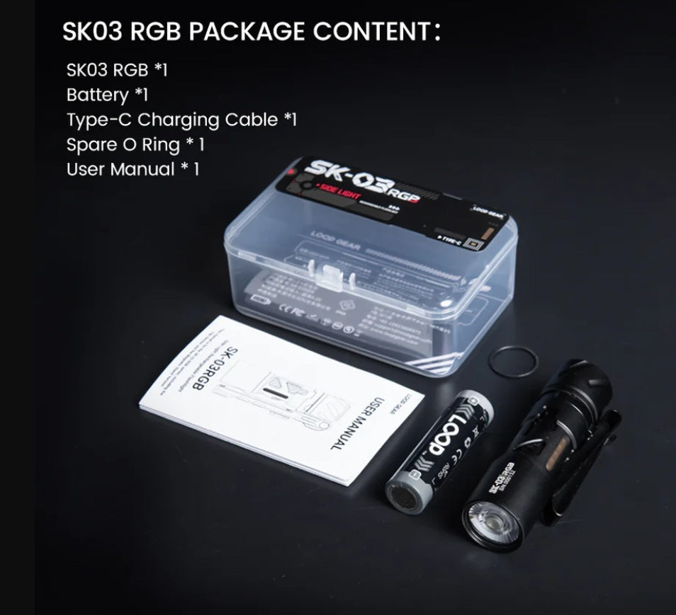 LOOP GEAR SK03 RGB EDC Flashlight