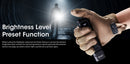 NITECORE EDC29 Luminblade Ultra Slim EDC Flashlight with brightness level preset function.