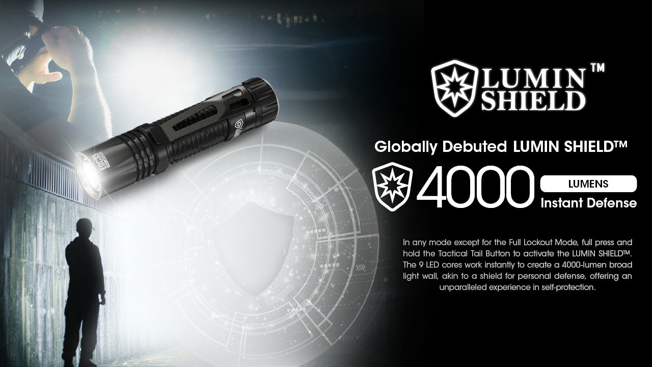 Nitecore EDC33 Tactical EDC Flashlight is globally debuted LUMIN Shield.