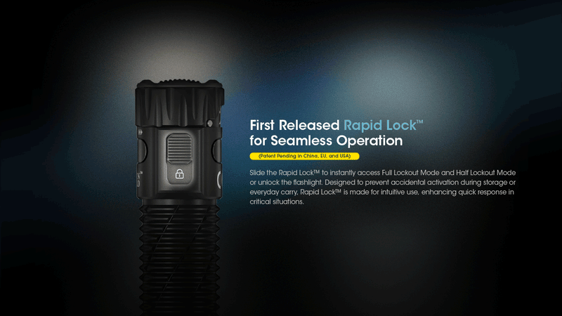 Nitecore EDC33 Tactical EDC Flashlight with first released rapid lock for seamless operation.