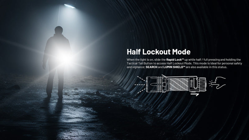 Nitecore EDC35 Tactical EDC Flashlight take light to the Extreme with half lockout mode.