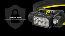 Nitecore HC65 UHE Ultra High Triple Output Metal Headlamp with lock out mode.