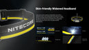 Nitecore HC65 UHE Ultra High Triple Output Metal Headlamp with skin friendly widened headband.