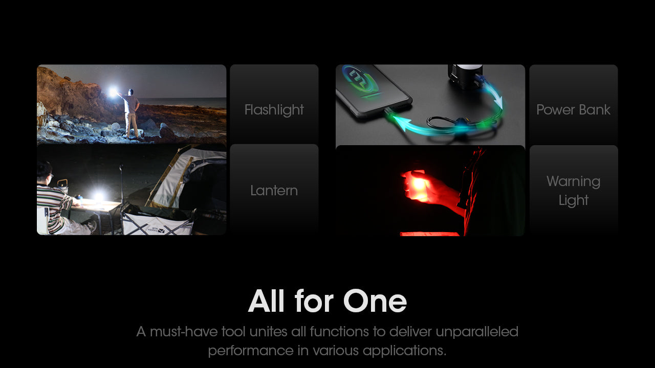 Nitecore LR70 3 in 1 Rechargeable Lantern Flashlight with all for one usage.