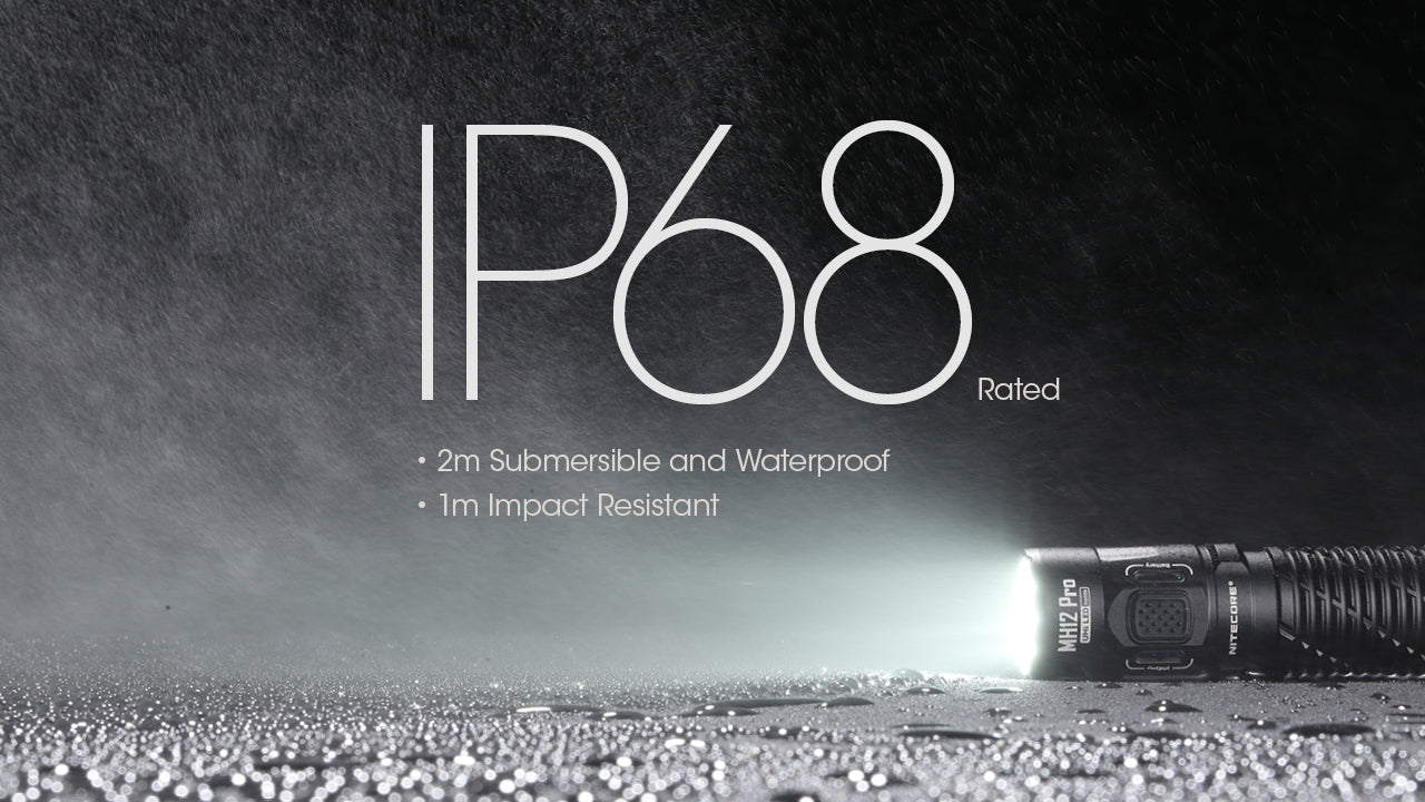 NITECORE MH12 Pro Ultra Long Range Flashlight with ip68 rated.