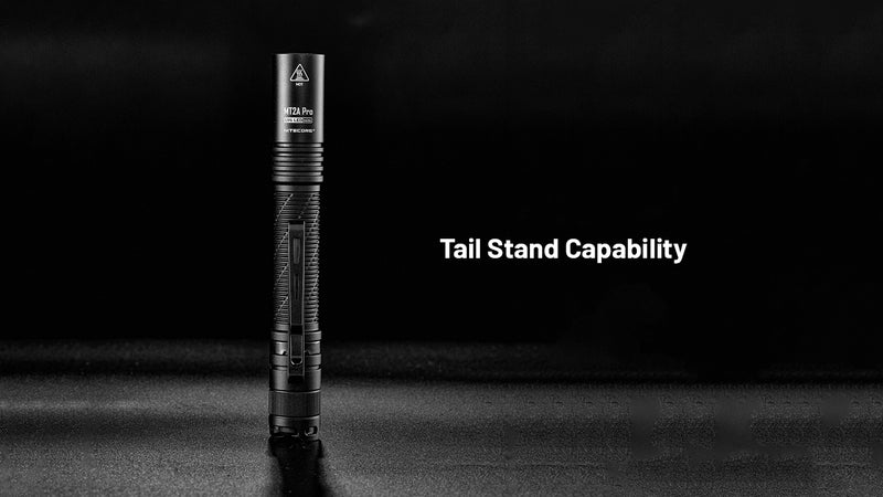 Nitecore MT2A Pro Rechargeable AA Flashlight with tail stand capability.