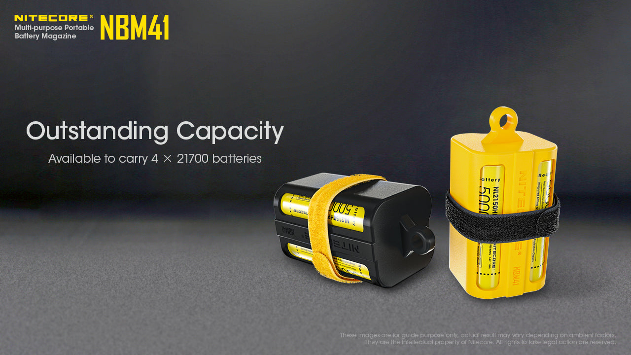 Nitecore NBM41 Multi purpose Portable Battery Magazine for 21700 batteries with outstanding capacity that is availble to carry 4 x 21700 batteries.