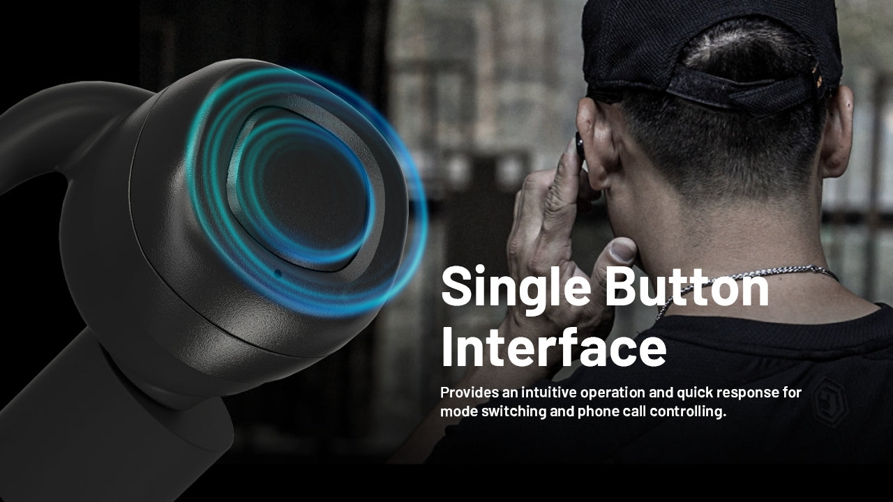 Nitecore Ne20 Bluetooth Electronic Hearing Protection Earbuds for single button interface.