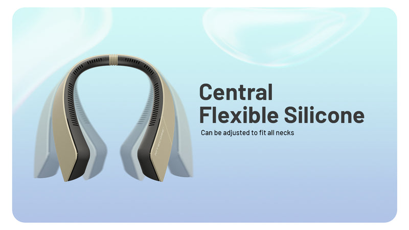 NITECORE NEF20 Portable Neck Fan with central flexible silicone.