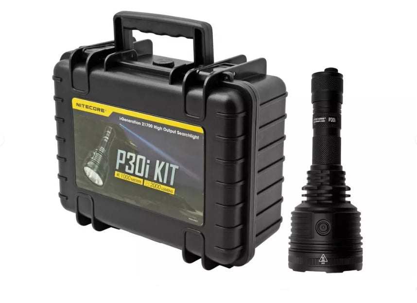 Nitecore P30i i-Generation Hunting Kit with 21700 USB C Rechargeable High Output Searchlight with 2000 lumens at 1000 meters throw