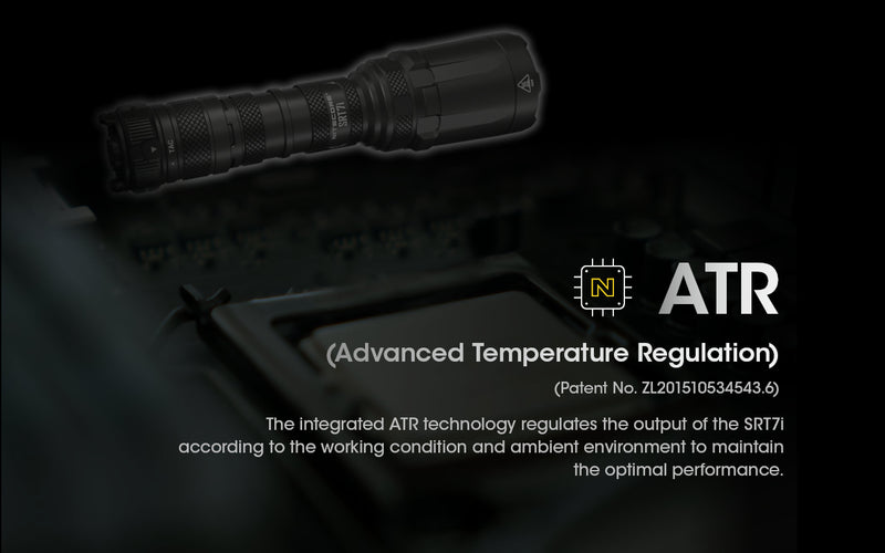 Nitecore SRT7i 3000 lumens Smart Ring Tactical Flashlight with Advanced Temperature Regulation.