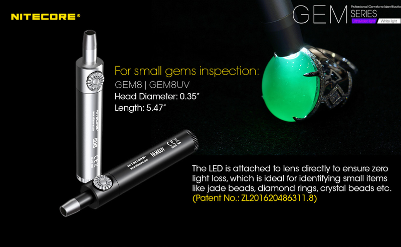 Nitecore GEM series is for small gems inspections.