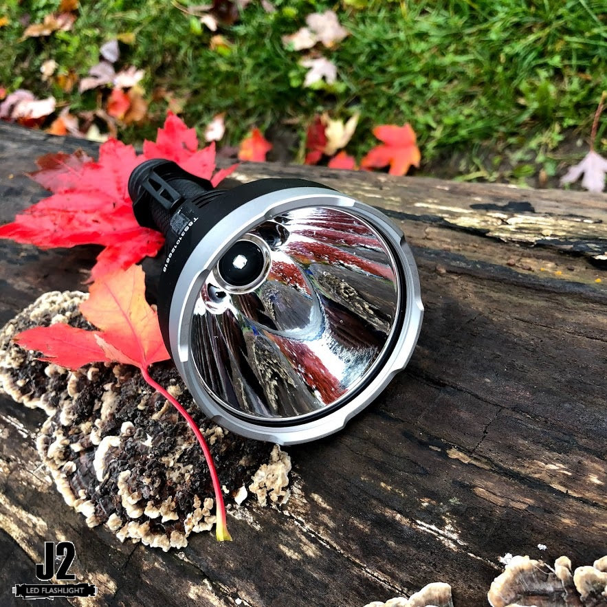 Acebeam T27 ultra long range LED flashlight with a beam that reaches over 3800 Feet